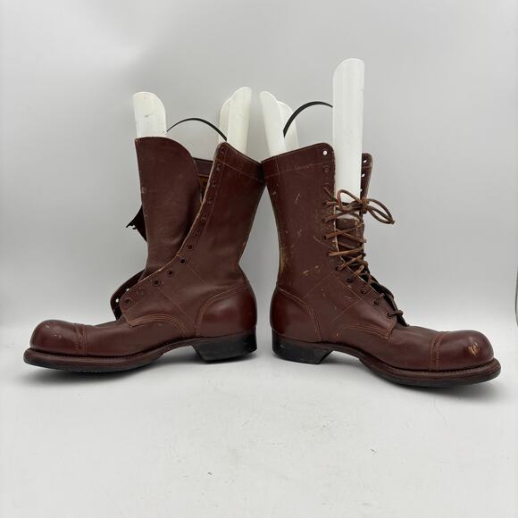 Vintage WWII 1942 Paratrooper Jump Boots International Shoe Co. 9 D main image 12